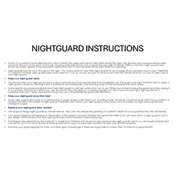 Nightguard Instructions