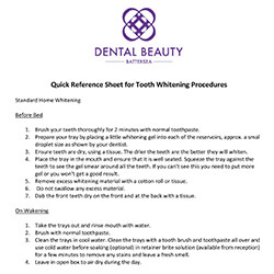Whitening Instructions